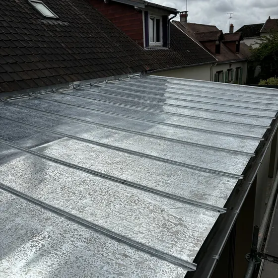 Couverture zinc à joints debout